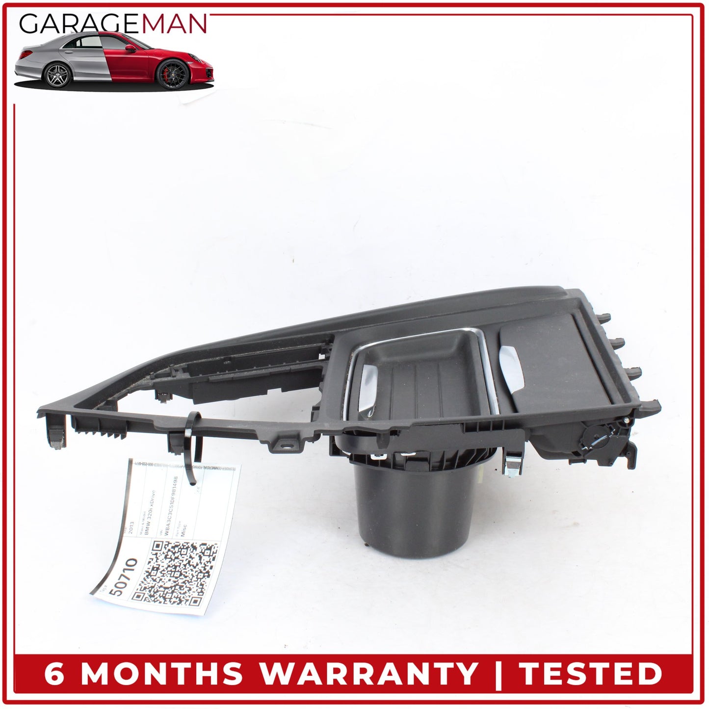 2012-2018 BMW 320i xDrive Front Center Console Dual Cup Holder w/ Ash Tray OEM