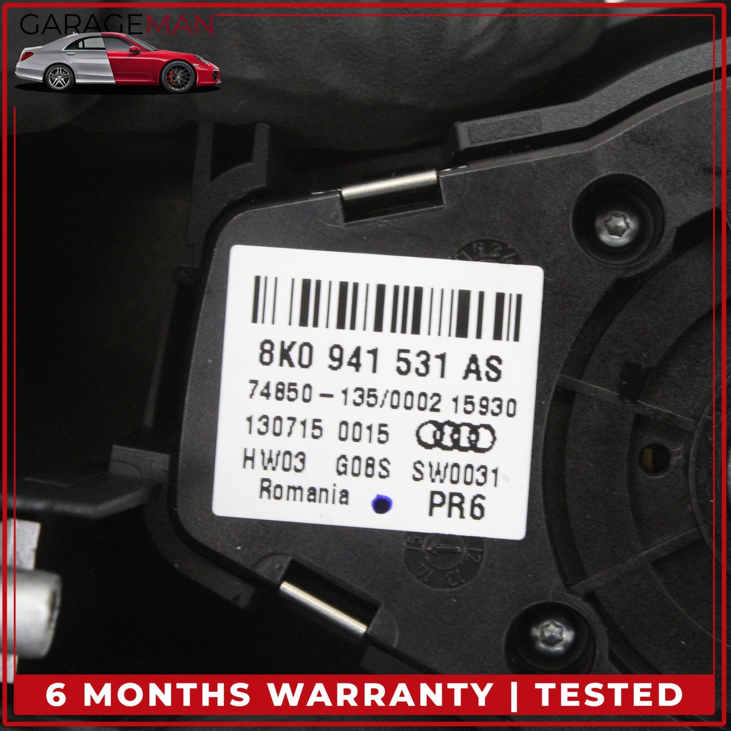 2009-2016 Audi A4 Front Left Headlight Control Switch w/ Trim 8K0941531AS OEM