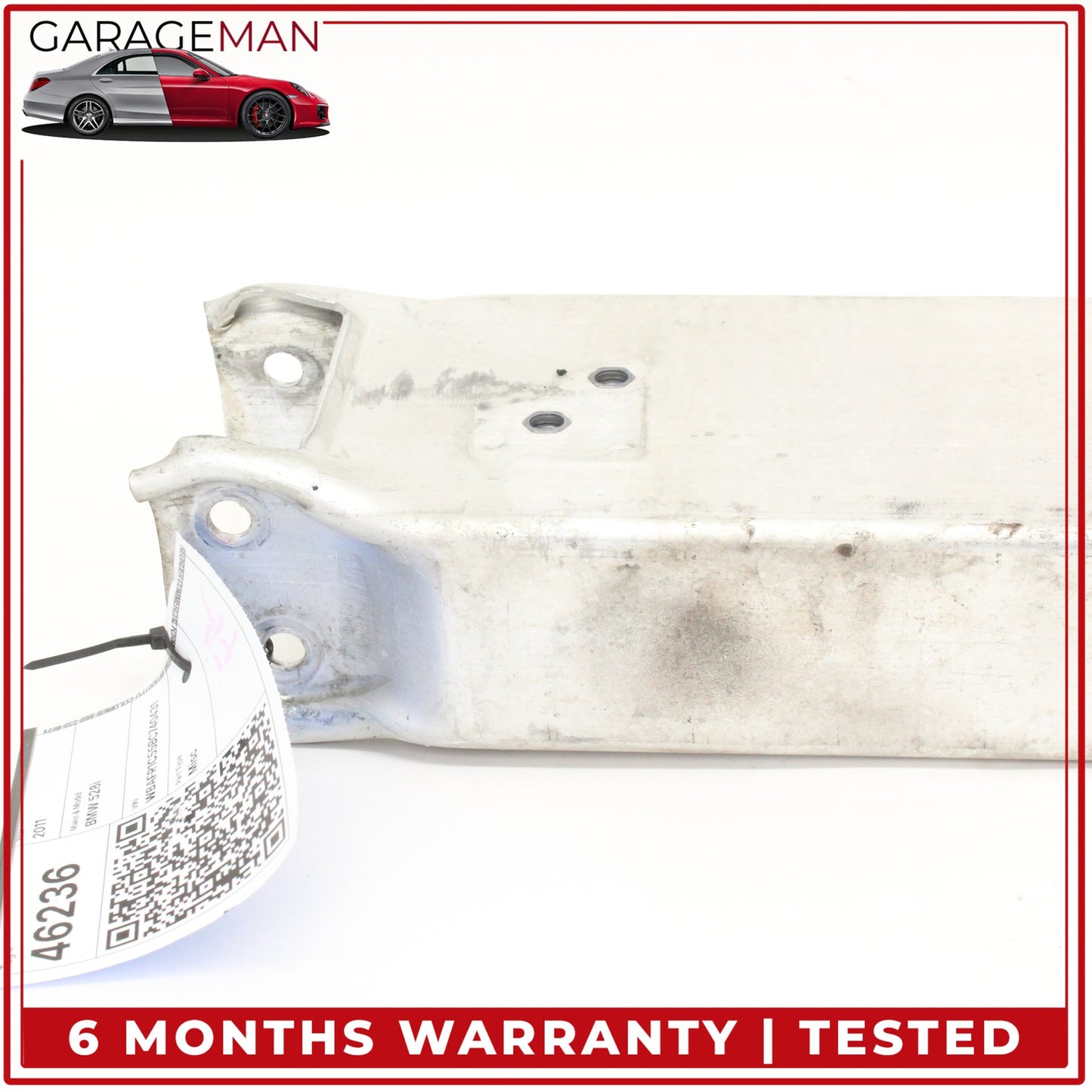 2011-2016 BMW 528i F10 Sedan Front Lower Bumper Reinforcement Bracket Bar 51117200706 OEM