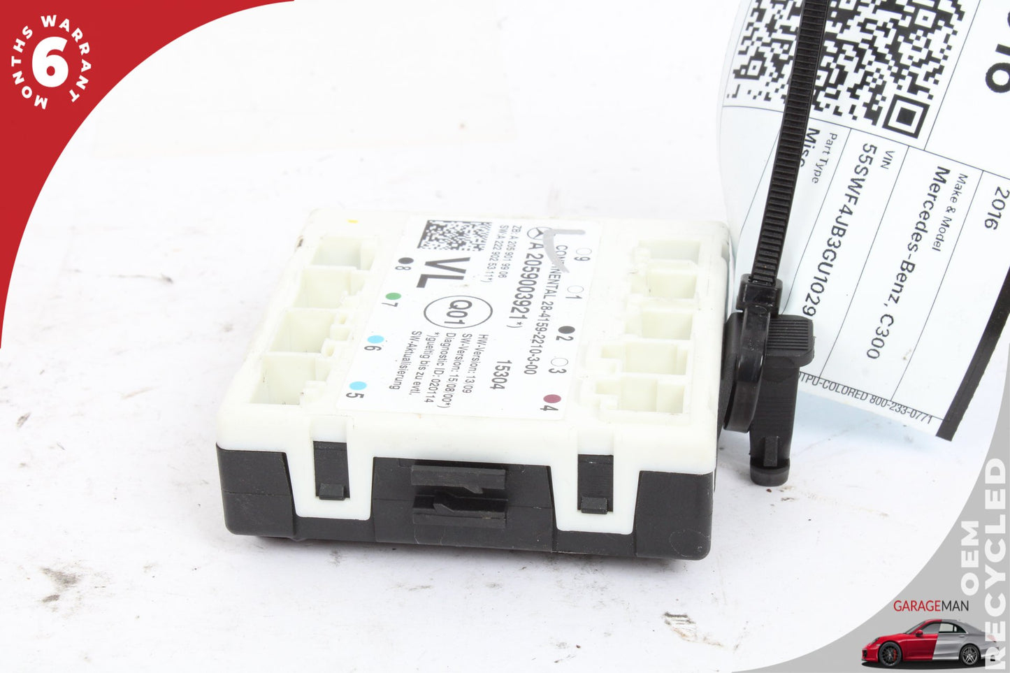 15-20 Mercedes-Benz C300 W205 Left Driver Door Control Module 2059003921