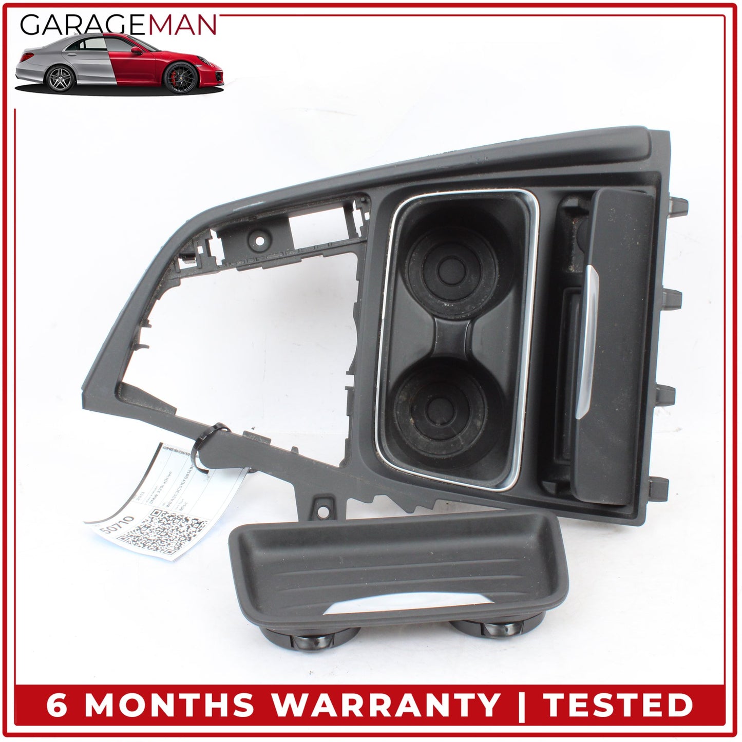 2012-2018 BMW 320i xDrive Front Center Console Dual Cup Holder w/ Ash Tray OEM