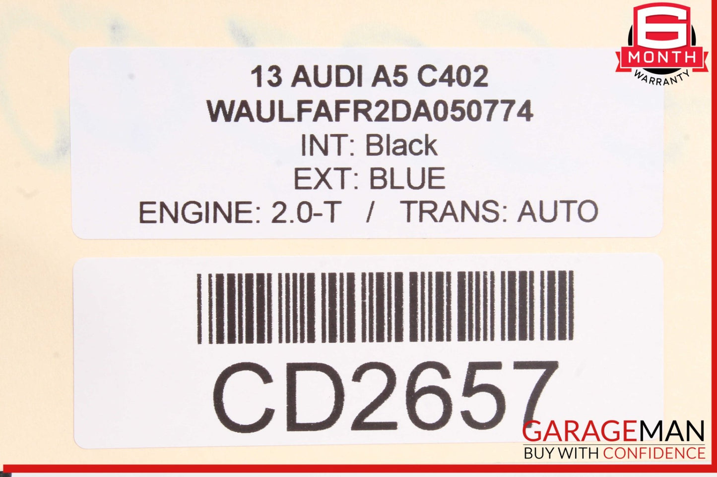 2008-2017 Audi A5 Quattro S5 Front Left Door Trim Panel 8T1867105 OEM