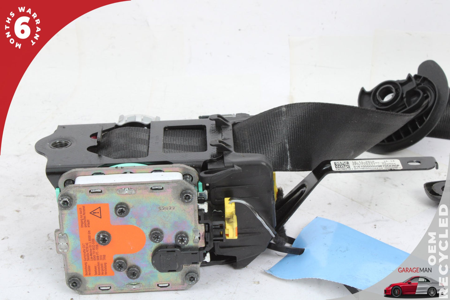 2011-2018 Porsche Cayenne 958 Front Right Passenger Side Seat Belt Black OEM