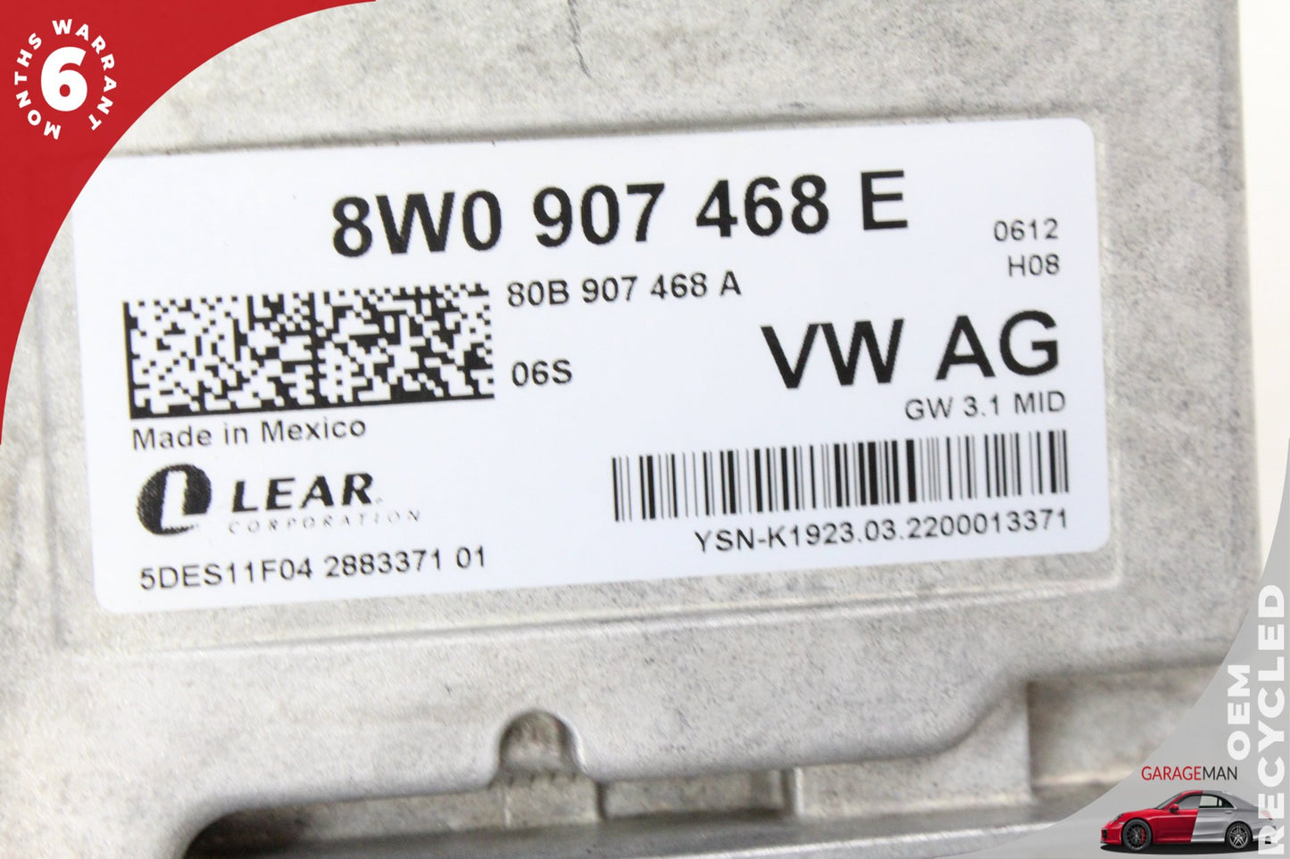 2015-2024 Audi Q5 A4 A5 S4 S5 Gateway Control Module Unit 80B907468A OEM