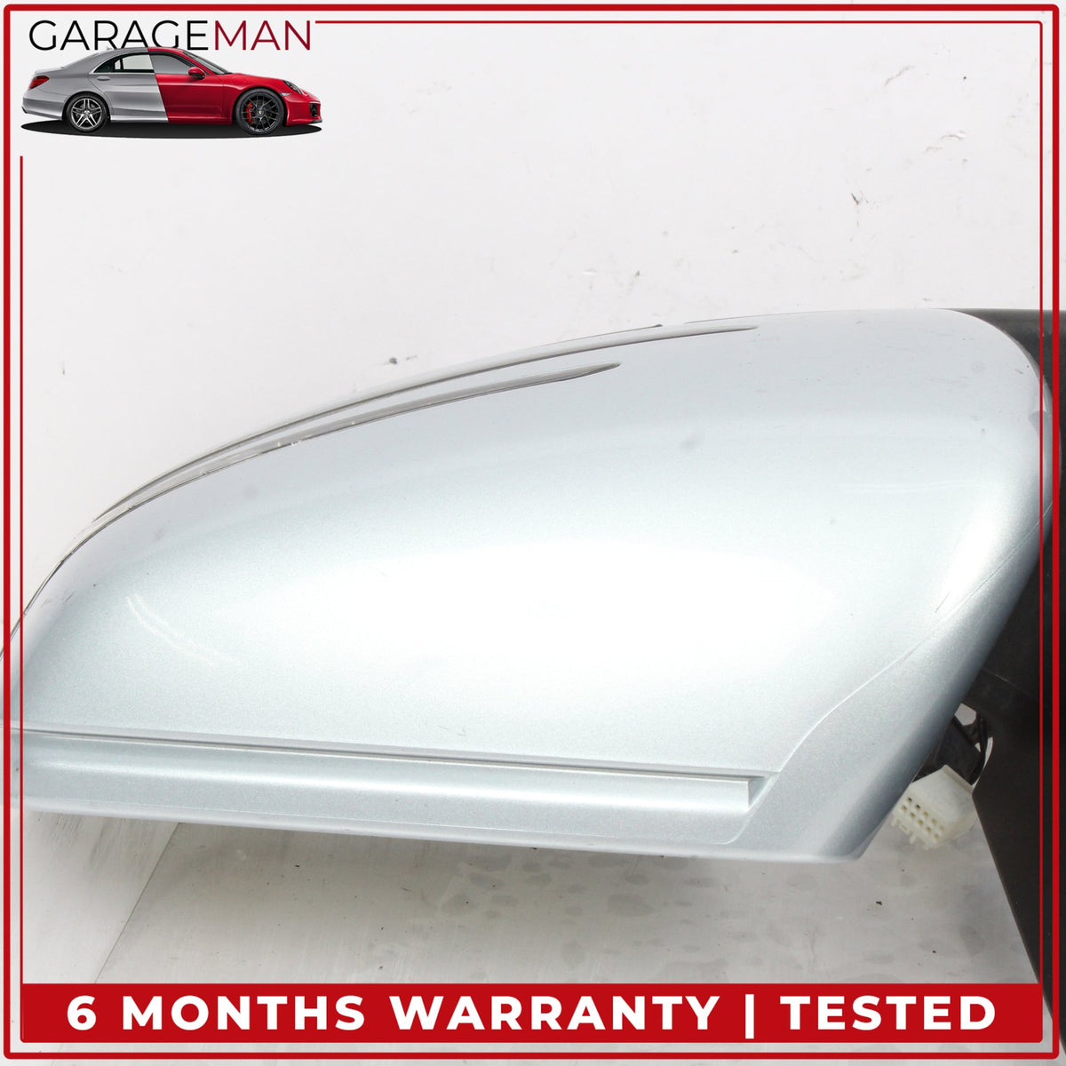 2012-2014 Mercedes W204 C250 Left Side Door Rear View Mirror Silver Metallic OEM