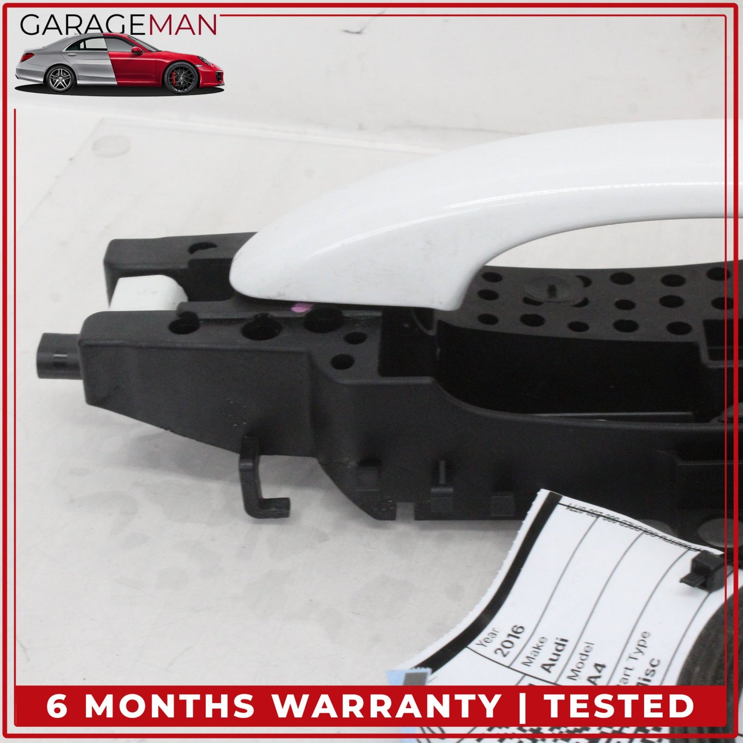 2009-2016 Audi A4 S4 A5 S5 Rear Left Driver Side Exterior Door Handle White OEM