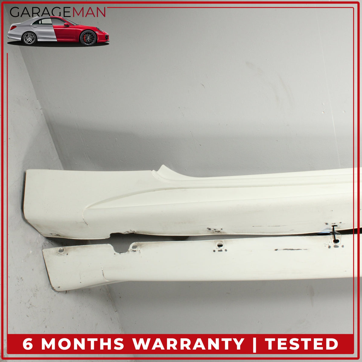 2008-2018 Maserati GranTurismo Left and Right Side Skirt Rocker Panel White OEM