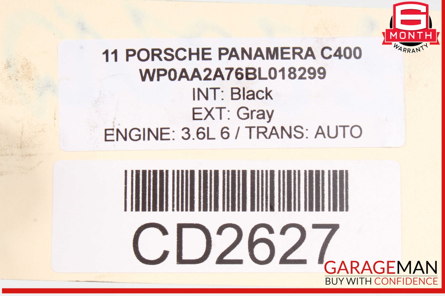 2011-2016 Porsche Panamera 970 Front Differential Axle Carrier w/ Drive Shaft