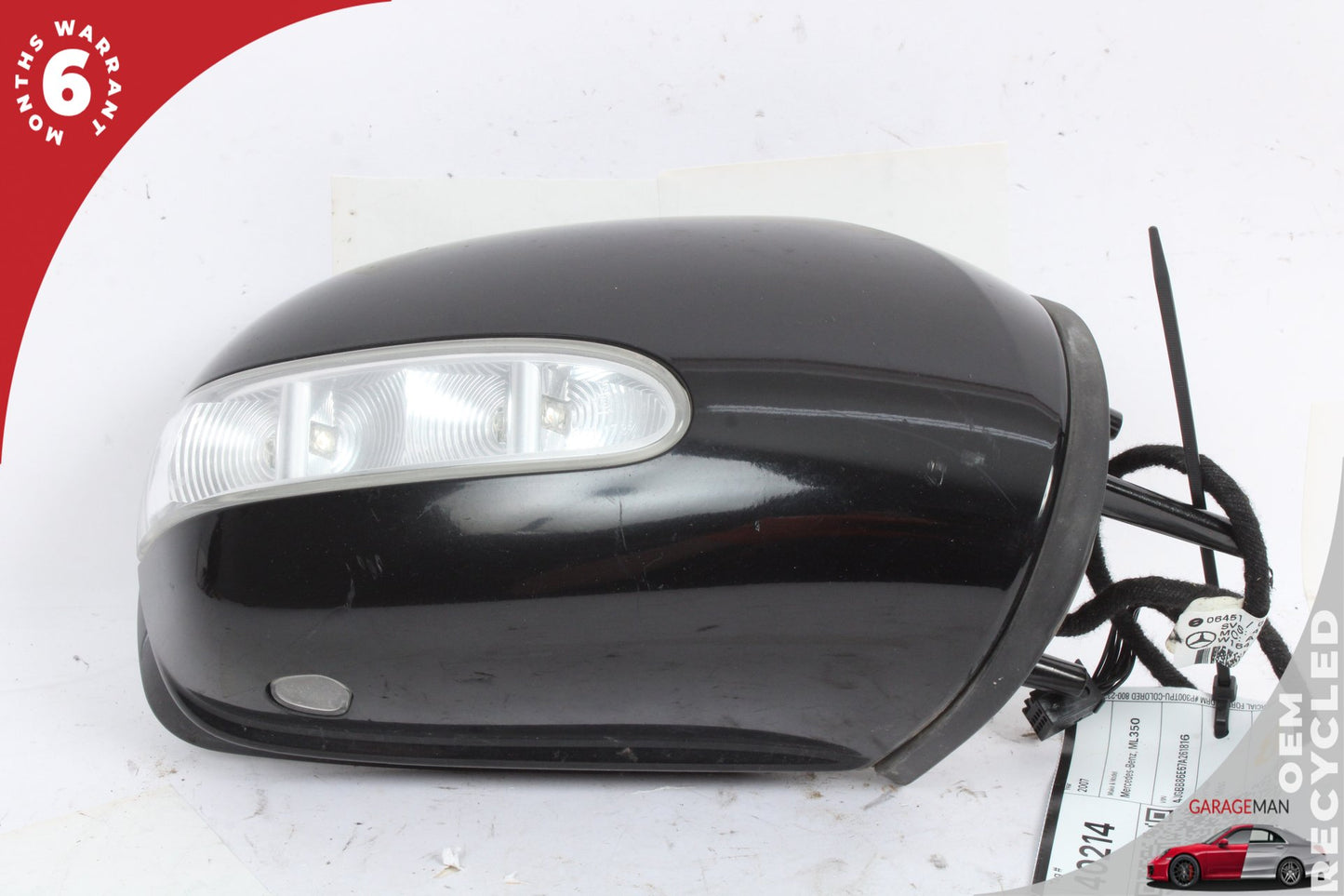 2006-2008 Mercedes W164 ML350 Front Right Side Door Rear View Mirror Black OEM