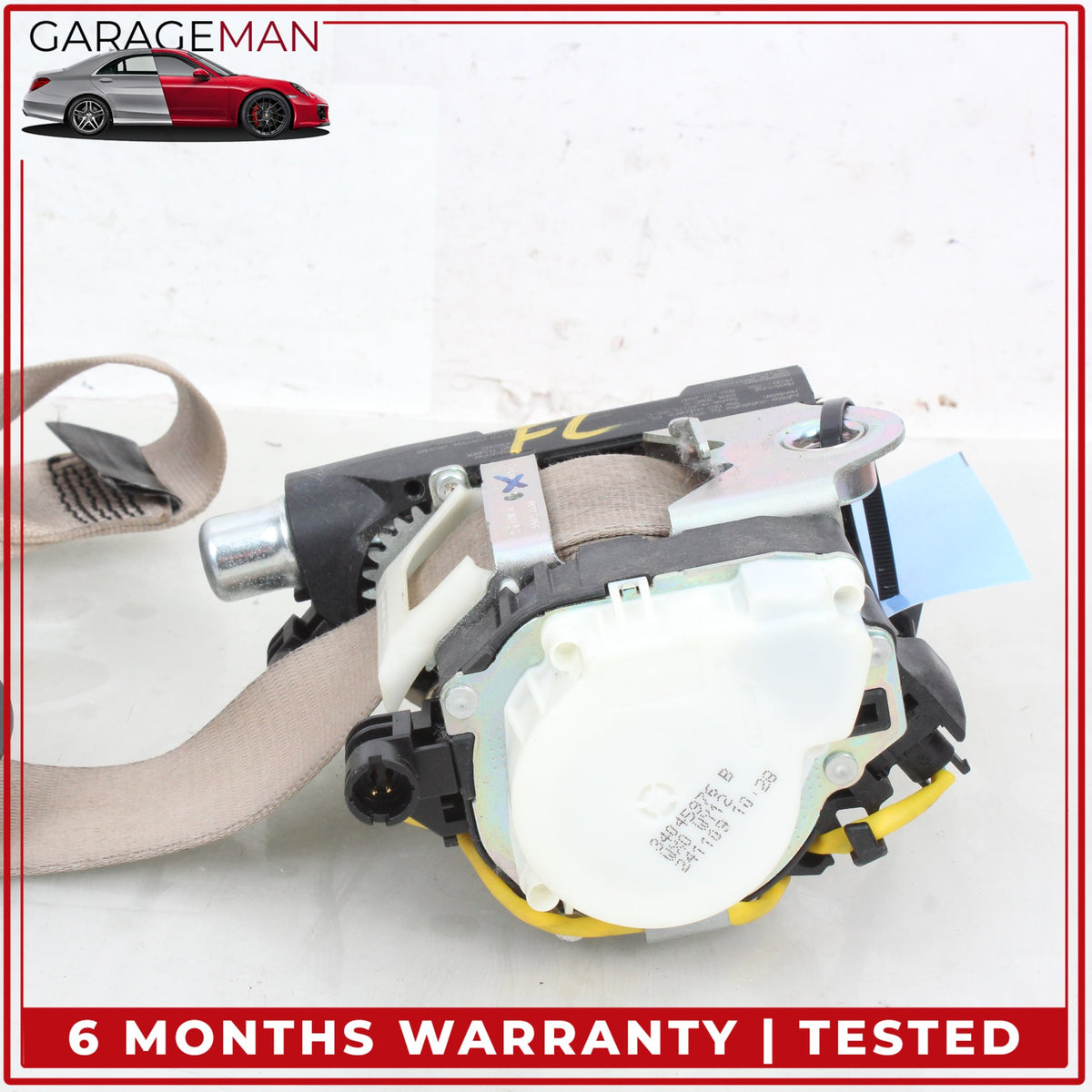 2010-2016 Porsche Panamera 970 Front Left Driver Side Seat Belt Beige OEM