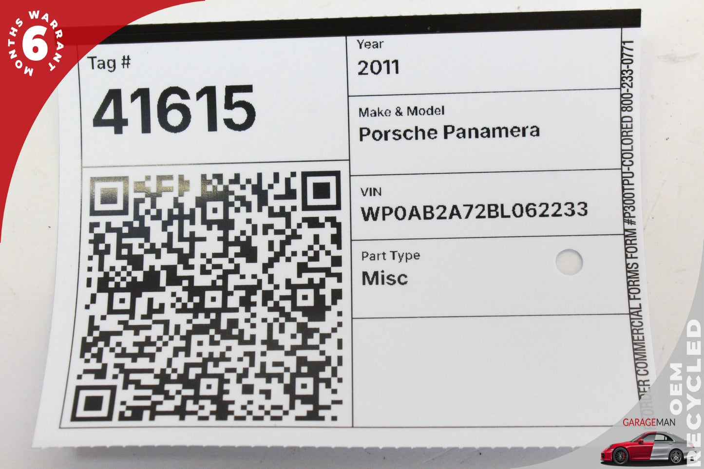 2010-2016 Porsche Panamera 970 Front Right Seat Occupant Detection Module OEM