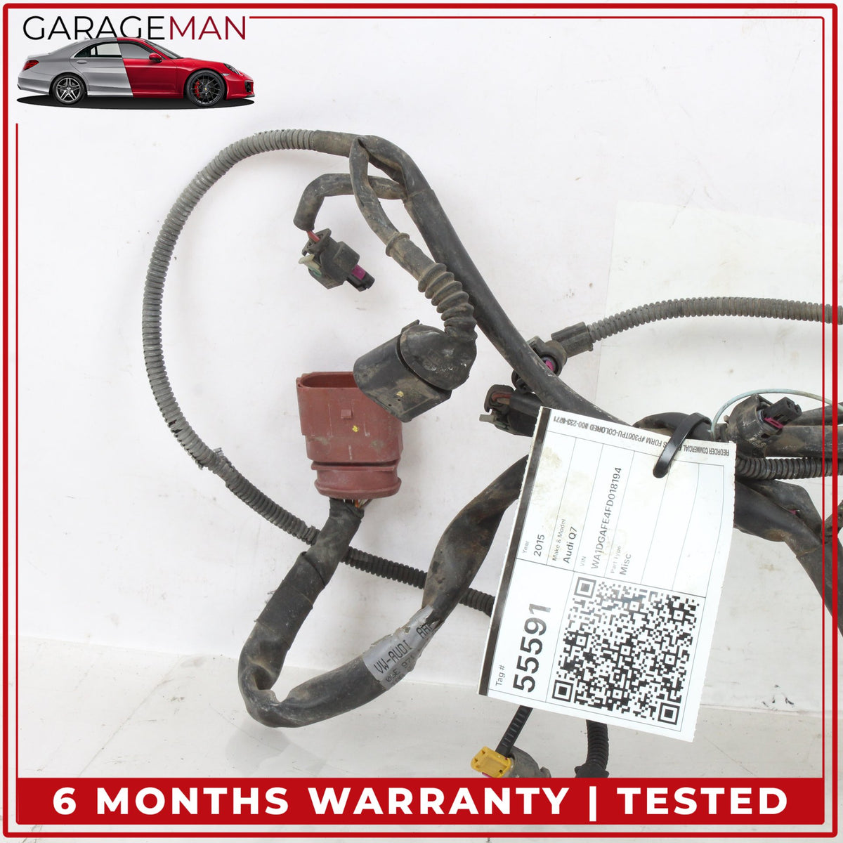 2010-2015 Audi Q7 4L Right Fuel Injector Wire Wiring Harness 06E971627Q OEM
