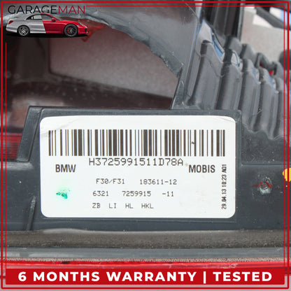2012-2018 BMW 328d Sedan Rear Left Inner Tail Light 63217259915 OEM