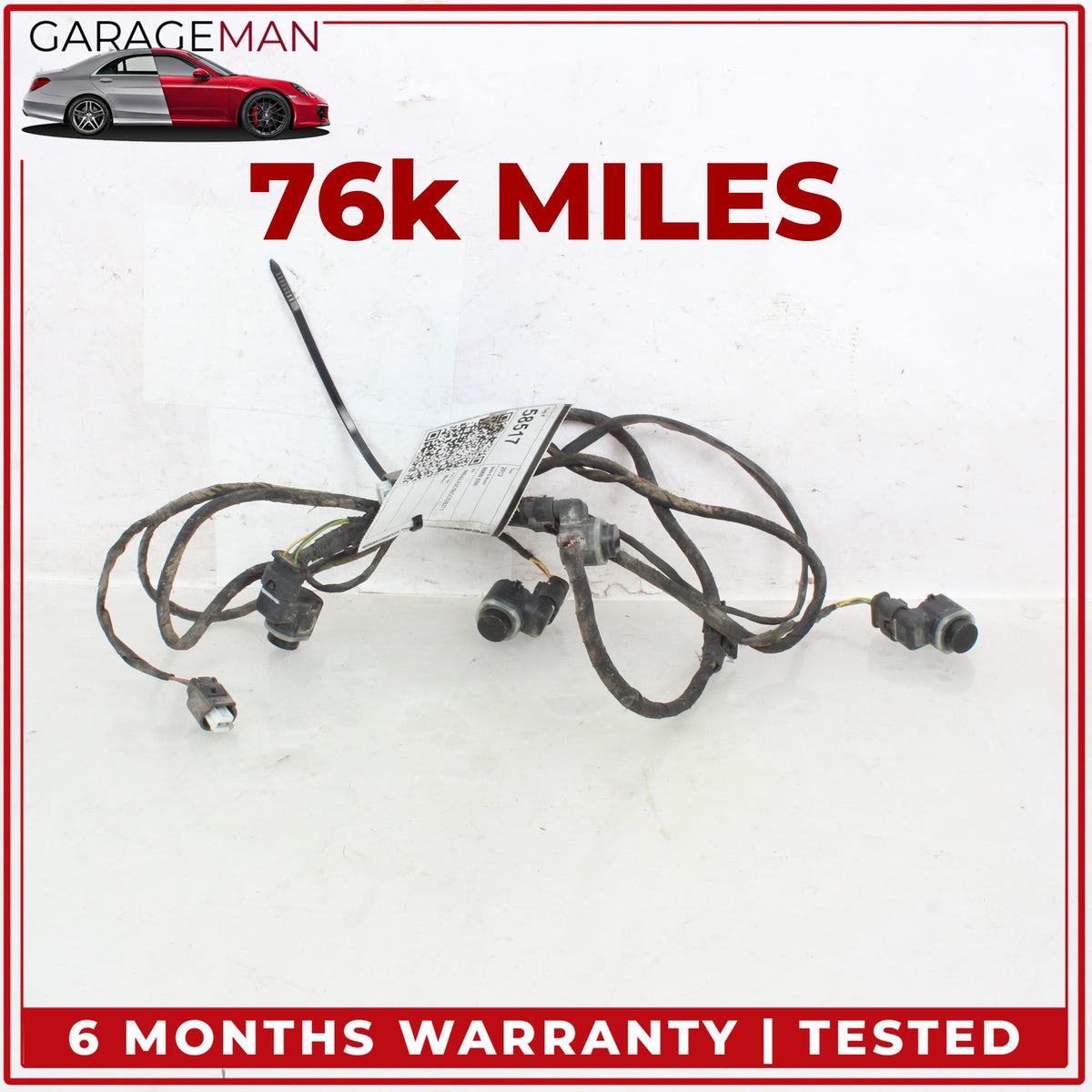 2012-2018 BMW 650i F13 Front Bumper Parking Sensors w/ Wire Harness Set OEM