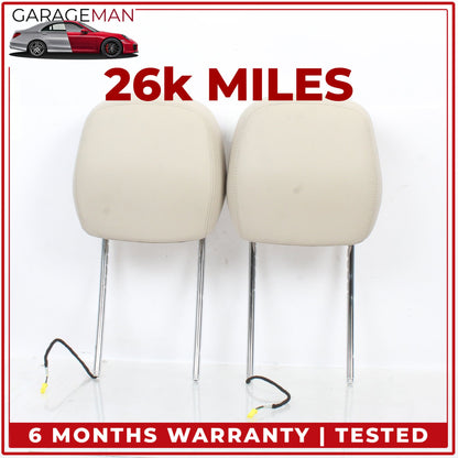 2010-2017 Mercedes C207 E400 Coupe Front Left and Right Seat Headrest Beige OEM