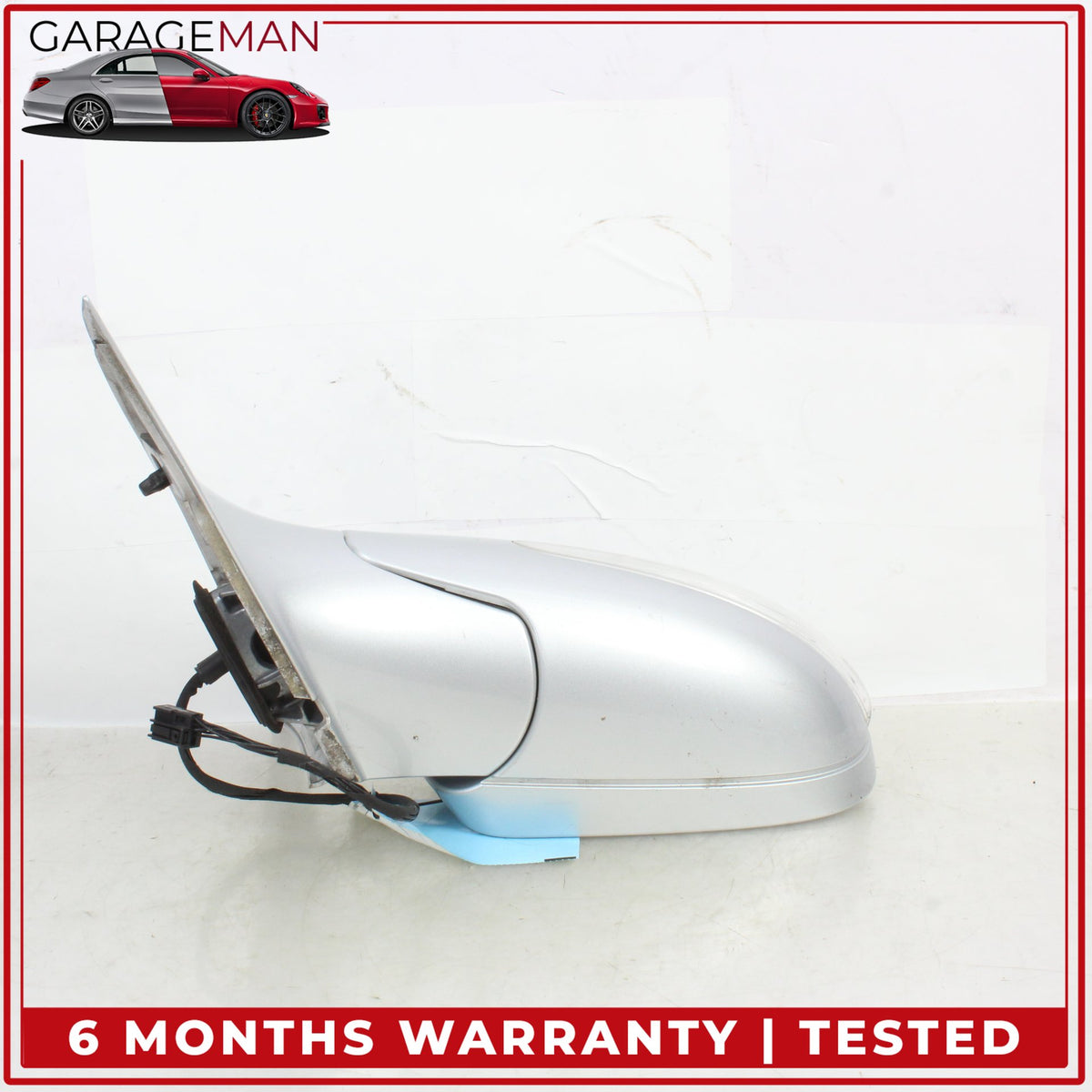 2005-2008 Mercedes R171 SLK280 Left Door Rear View Mirror Silver Metallic OEM