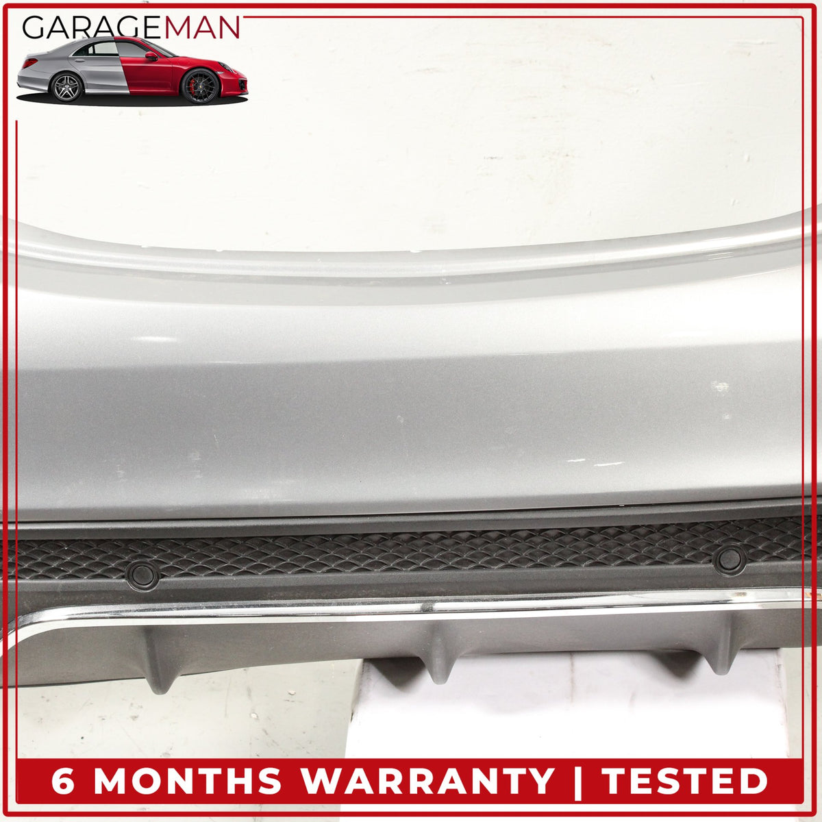 2015-2018 Mercedes-Benz C300 W205 Sport Rear Bumper Cover Assembly Silver OEM