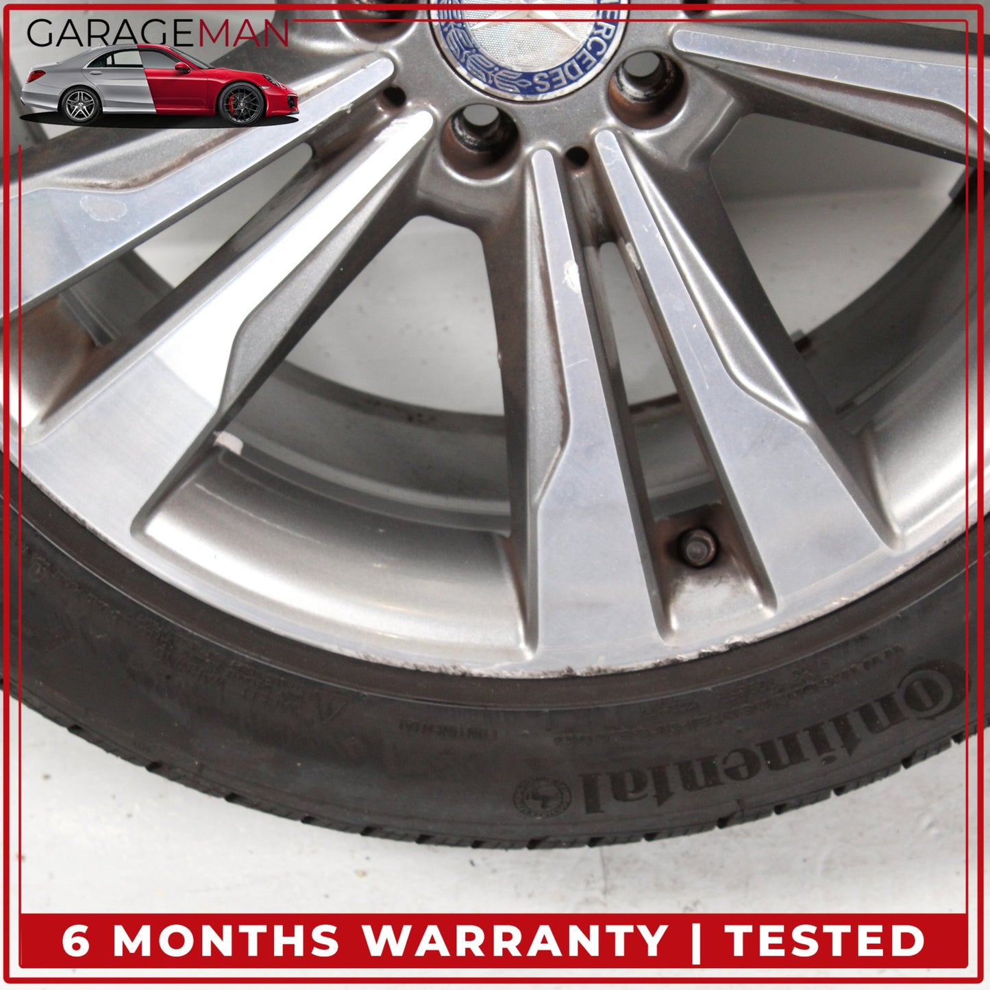 2014-2017 Mercedes W222 S550e S600 Rear Wheel Rim w/ Tire 9.5JX19H2 ET43.5 OEM