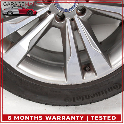 2014-2017 Mercedes W222 S550e S600 Rear Wheel Rim w/ Tire 9.5JX19H2 ET43.5 OEM