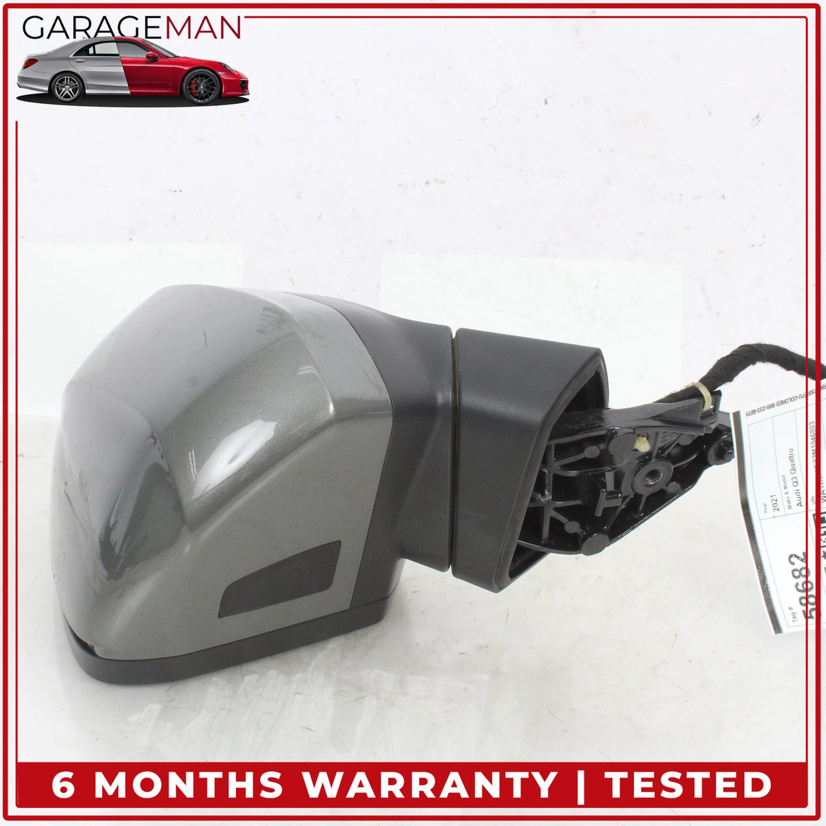 2019-2025 Audi Q3 Front Left Driver Side Door Rear View Mirror Gray Metallic OEM