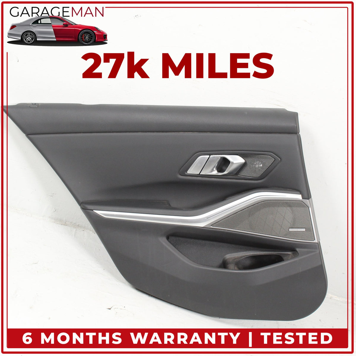 2019-2025 BMW M340i G20 Rear Left Driver Side Interior Door Trim Panel OEM