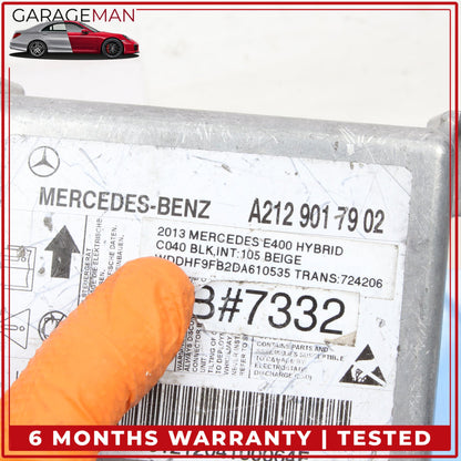 2012-2016 Mercedes W212 E400 Airbag Air Bag Sensor Module 2129017902 OEM