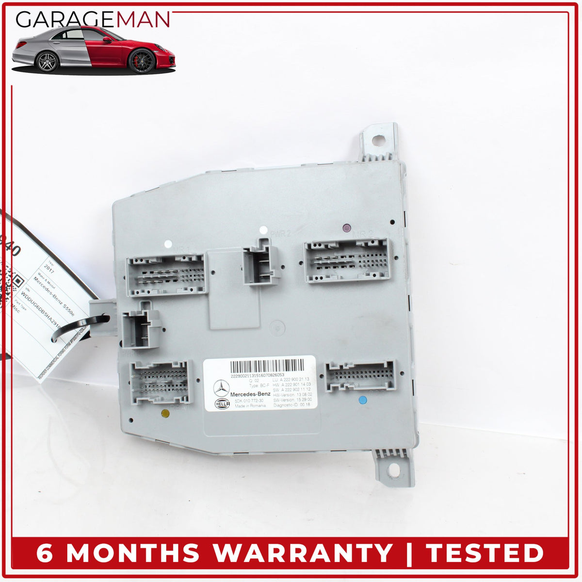 2015-2017 Mercedes W222 S550e Front SAM Module Unit Signal Acquisition OEM