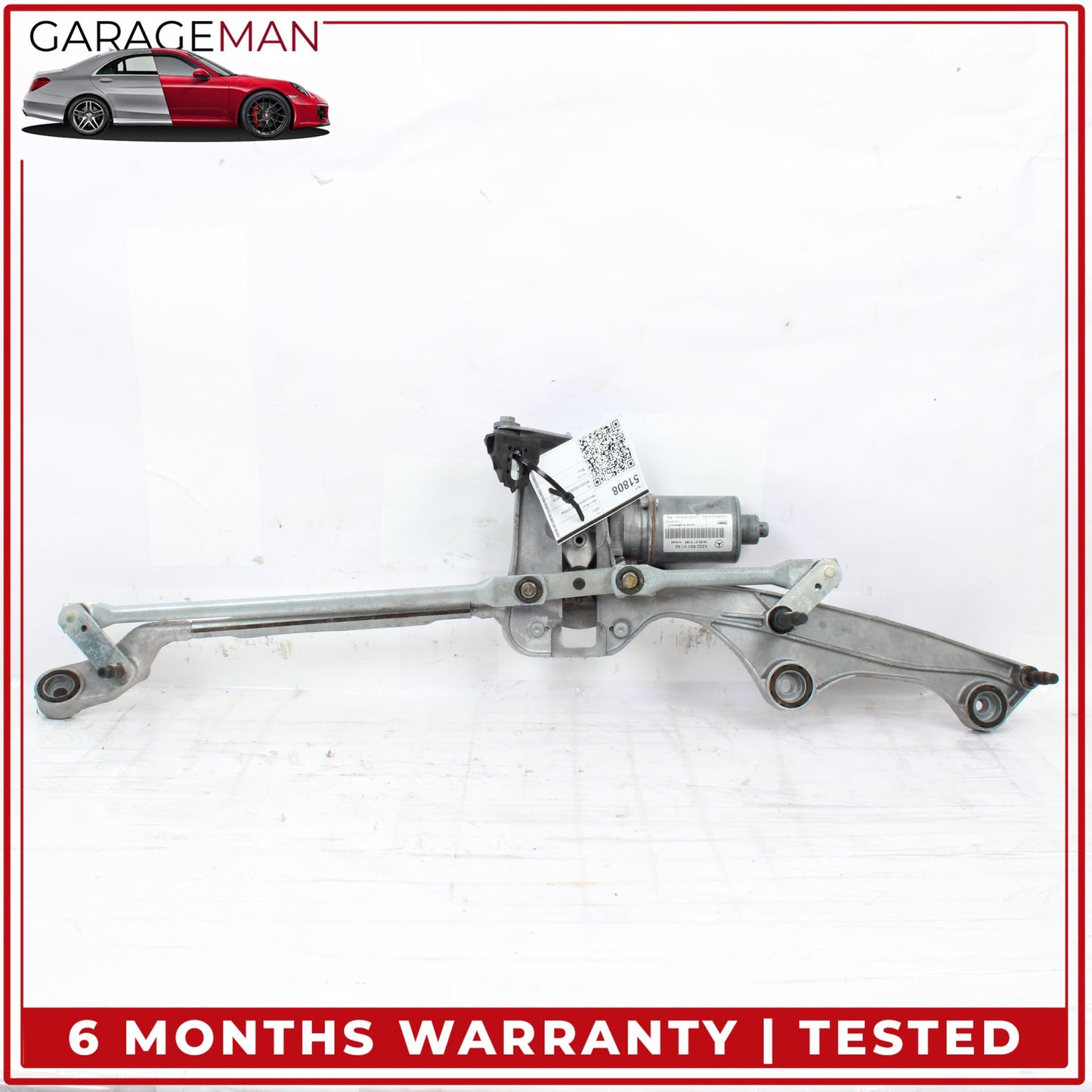2014-2017 Mercedes W222 S550e Front Windshield Wiper Linkage w/ Motor OEM