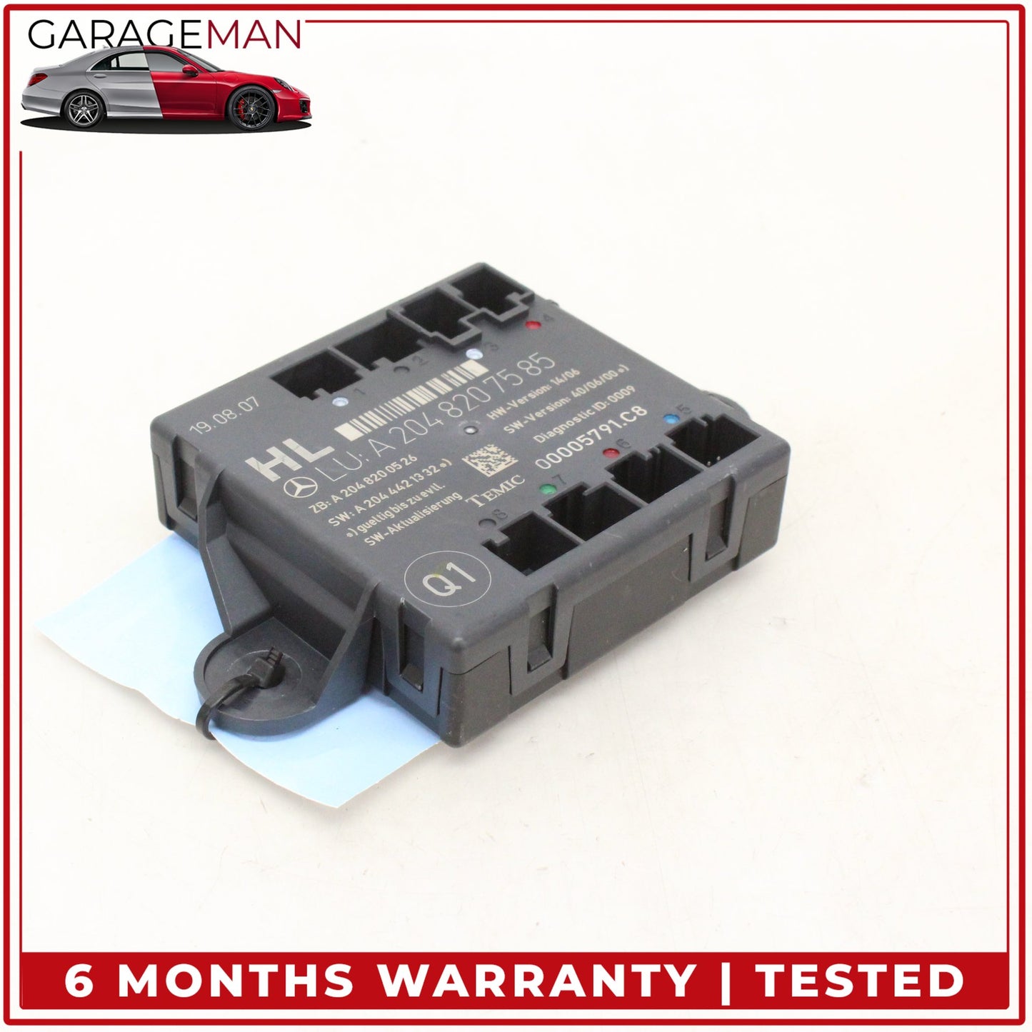 2008-2018 Mercedes-Benz C300 w204 Sedan Left Rear Door Control Module 2048207585 OEM