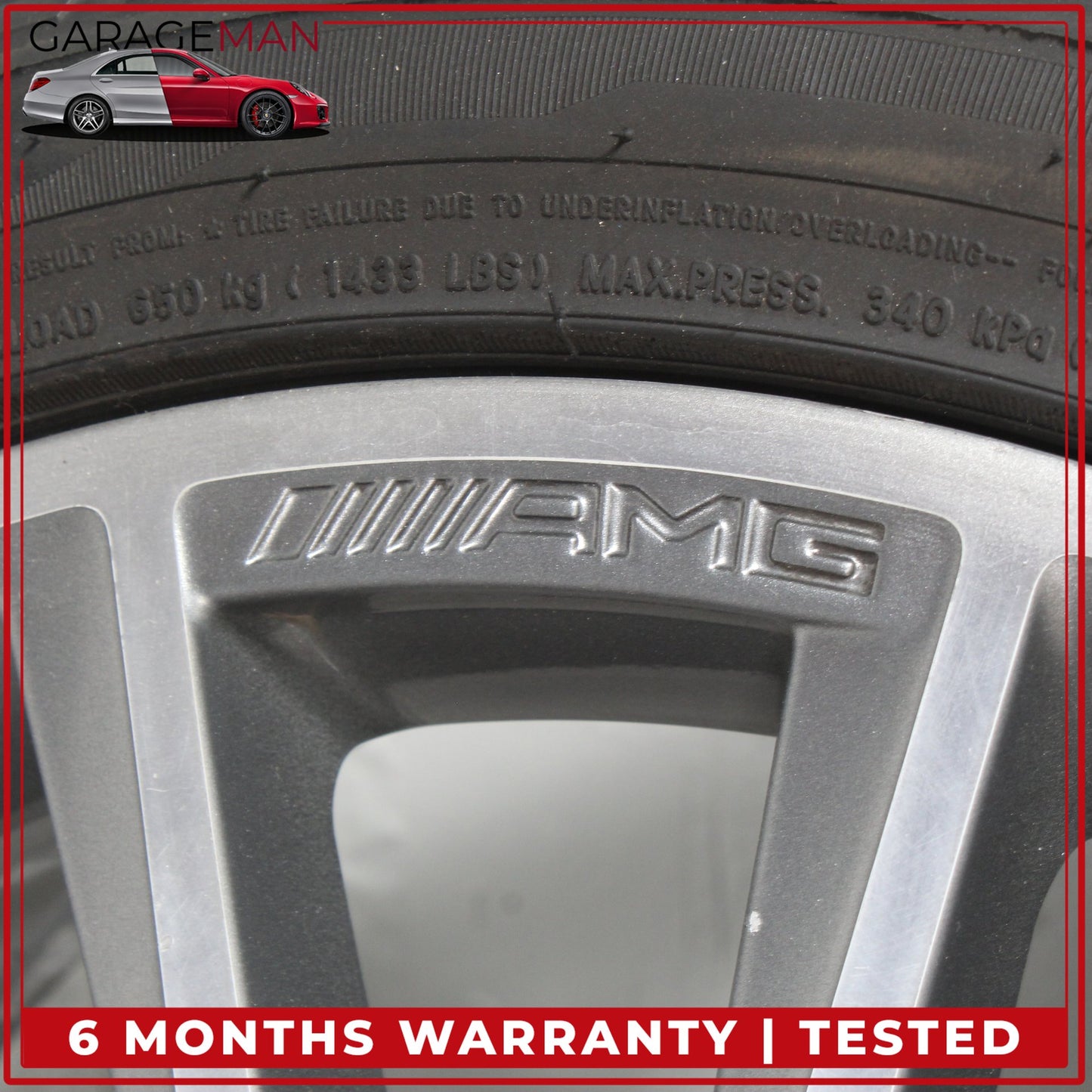 2015-2023 Mercedes W205 C300 Front Side Wheel Rim w/ Tire 7.5JX19H2 ET44 OEM