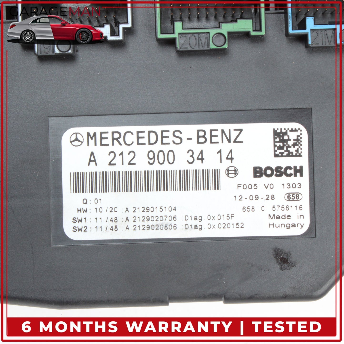 2010-2020 Mercedes W204 C250 E400 Front SAM Module Relay Fuse Box 2129003414 OEM