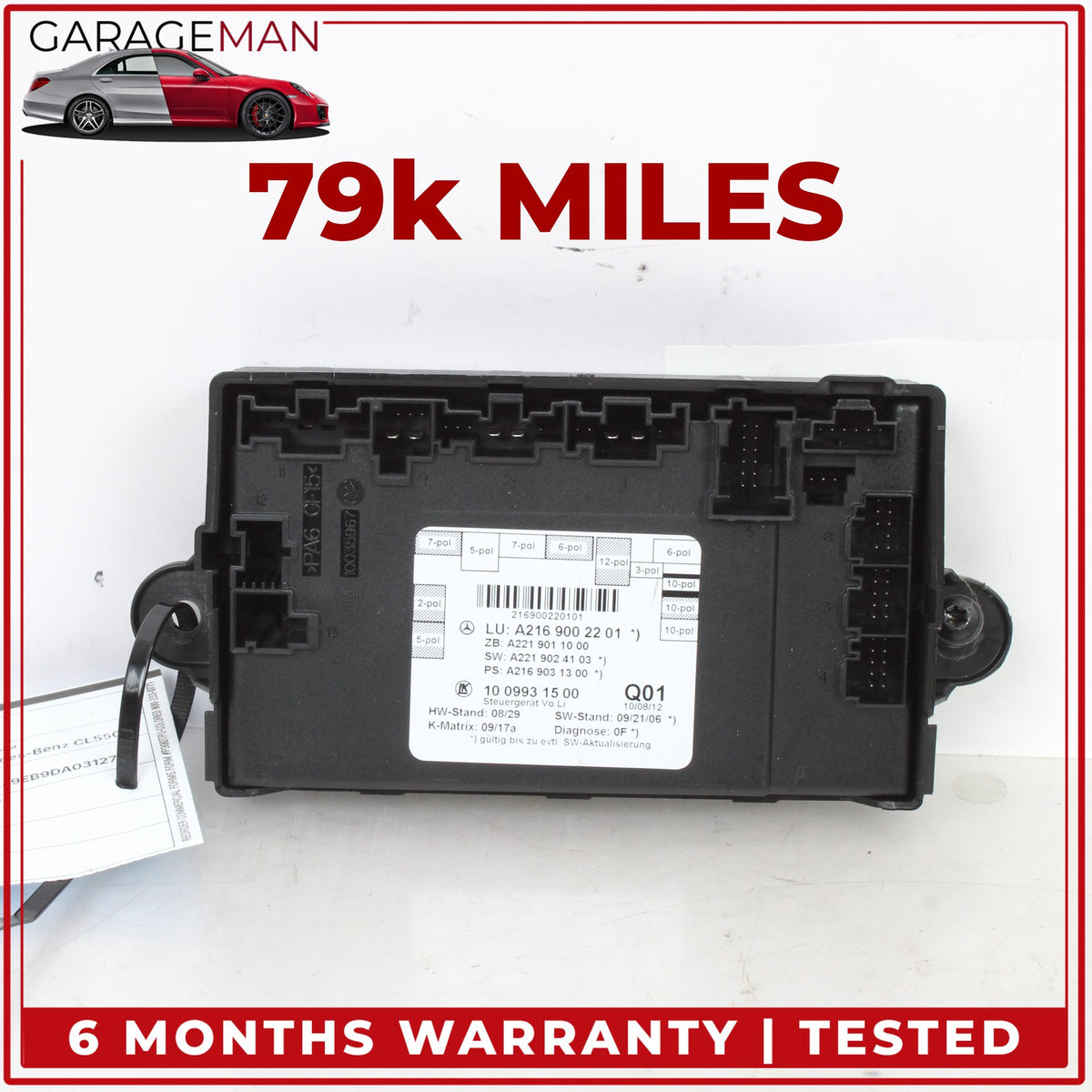 2007-2014 Mercedes W216 CL550 Front Left Side Door Control Module 2169002201 OEM