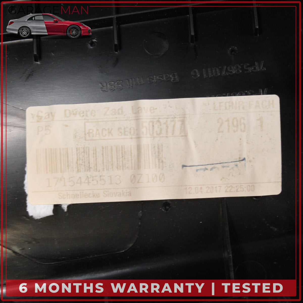 2011-2018 Porsche Cayenne 958 Rear Left Side Door Trim Cover Panel Beige OEM