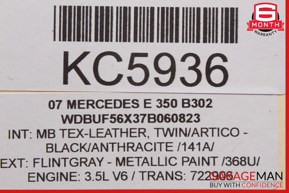 03-11 Mercedes W211 E500 CLS550 Front Left Driver Side Airbag Air Bag Black OEM