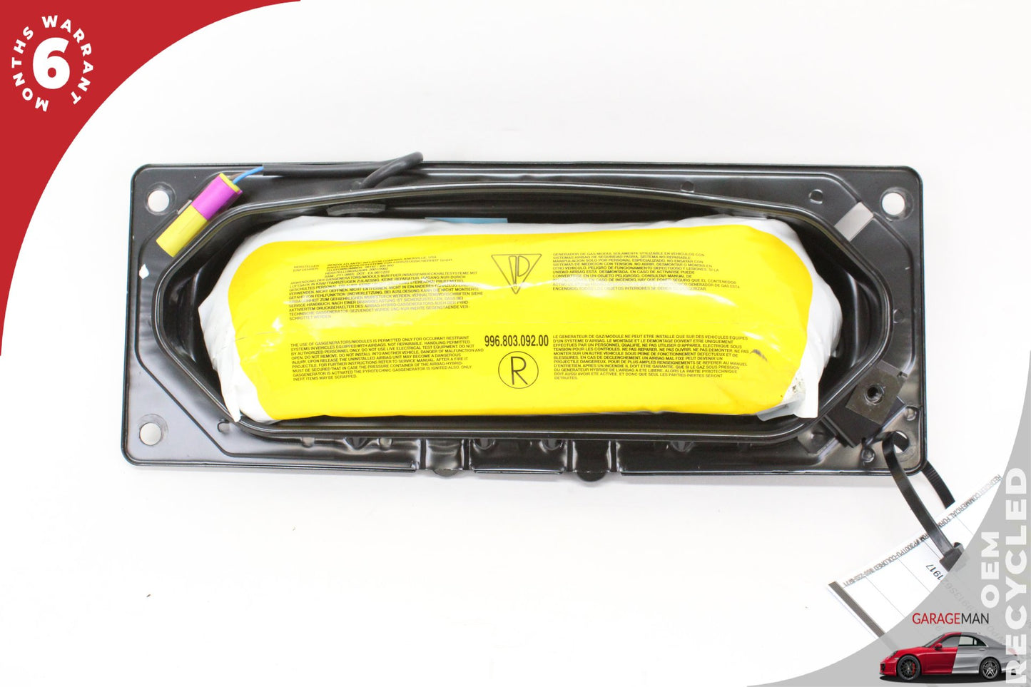 1999-2005 Porsche 911 996 Coupe Front Right Passenger Side Door Airbag 99680309200