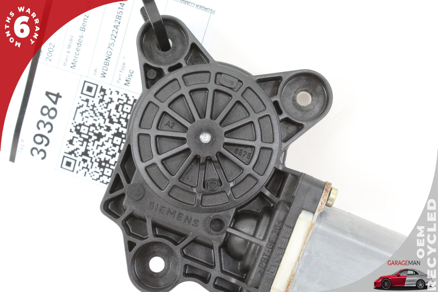 2000-2006 Mercedes W220 S500 Rear Left Driver Side Window Regulator Motor OEM