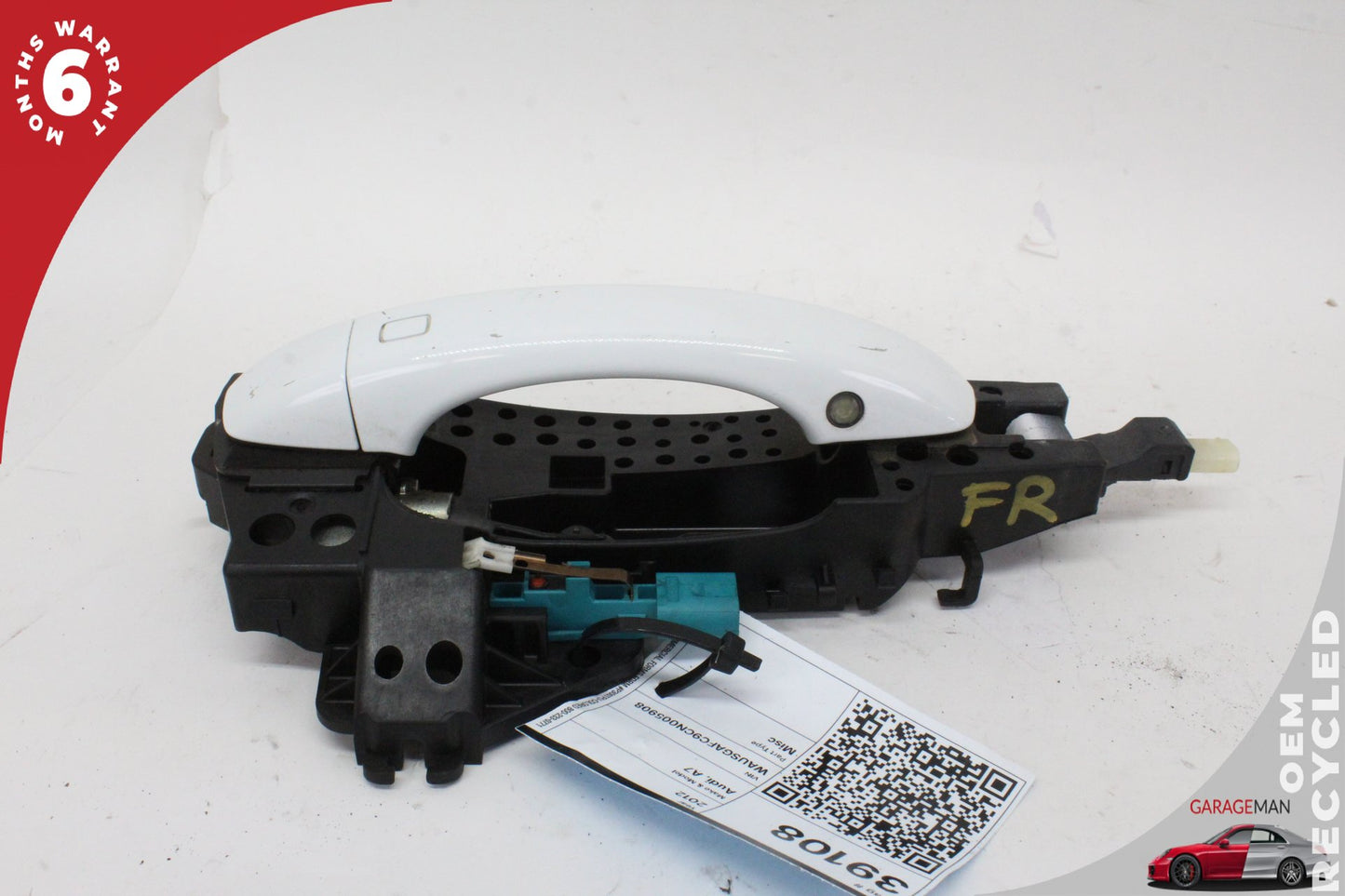 2012-2018 Audi A7 Right Passenger Side Exterior Door Handle White 4H0837886 OEM