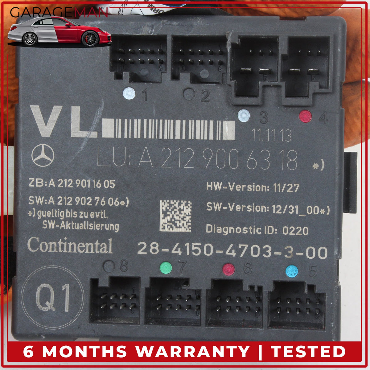2008-2018 Mercedes W212 E350 Front Left Side Door Control Module 2129006318 OEM