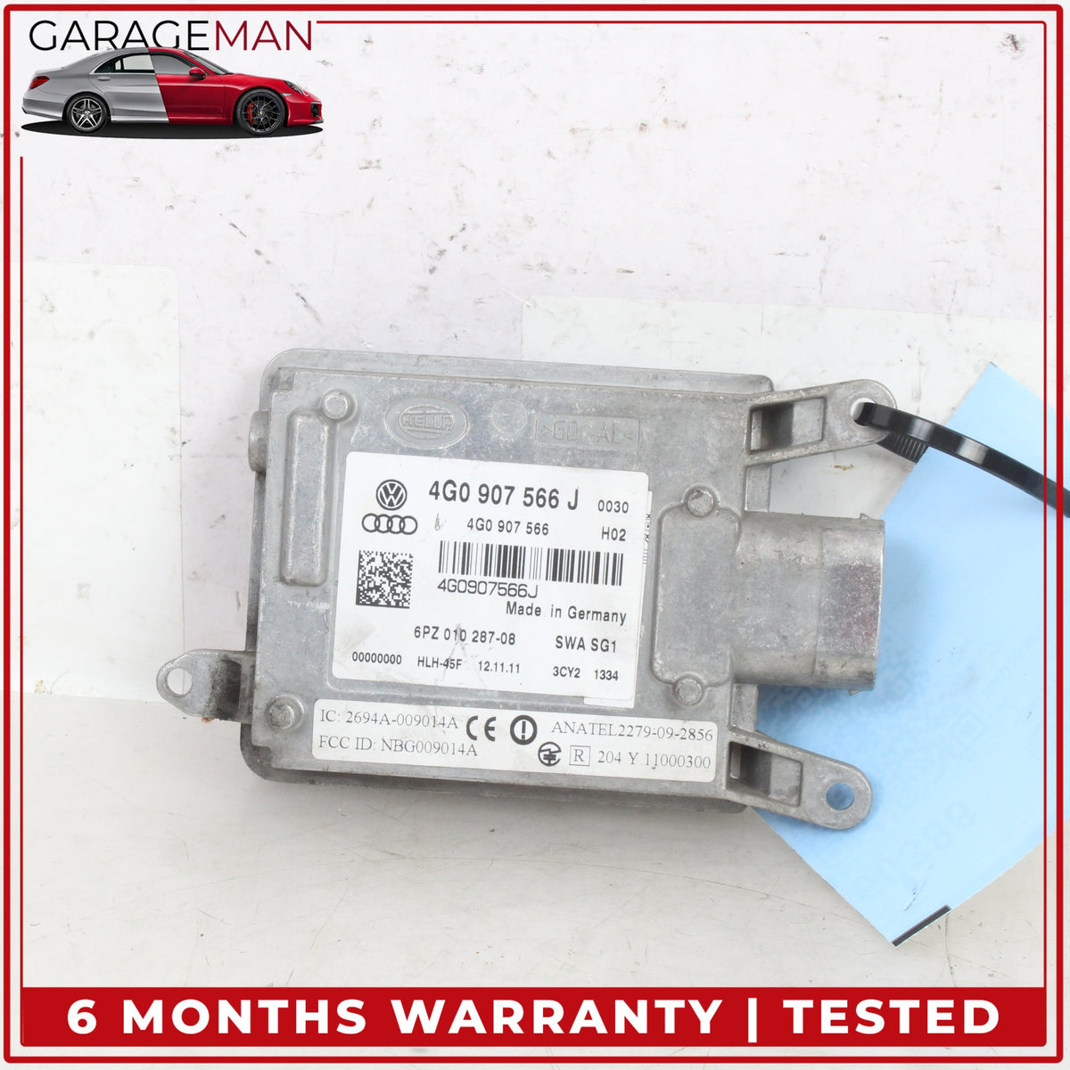 2012-2018 Audi A7 Rear Left Lane Assist Blind Spot Radar Sensor 4G0907566J OEM
