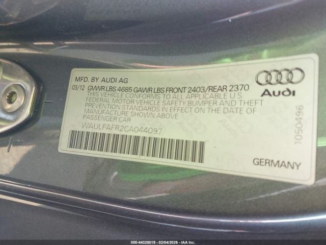 2012 Audi A5 8T