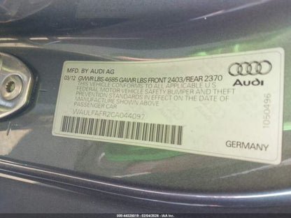 2012 Audi A5 8T