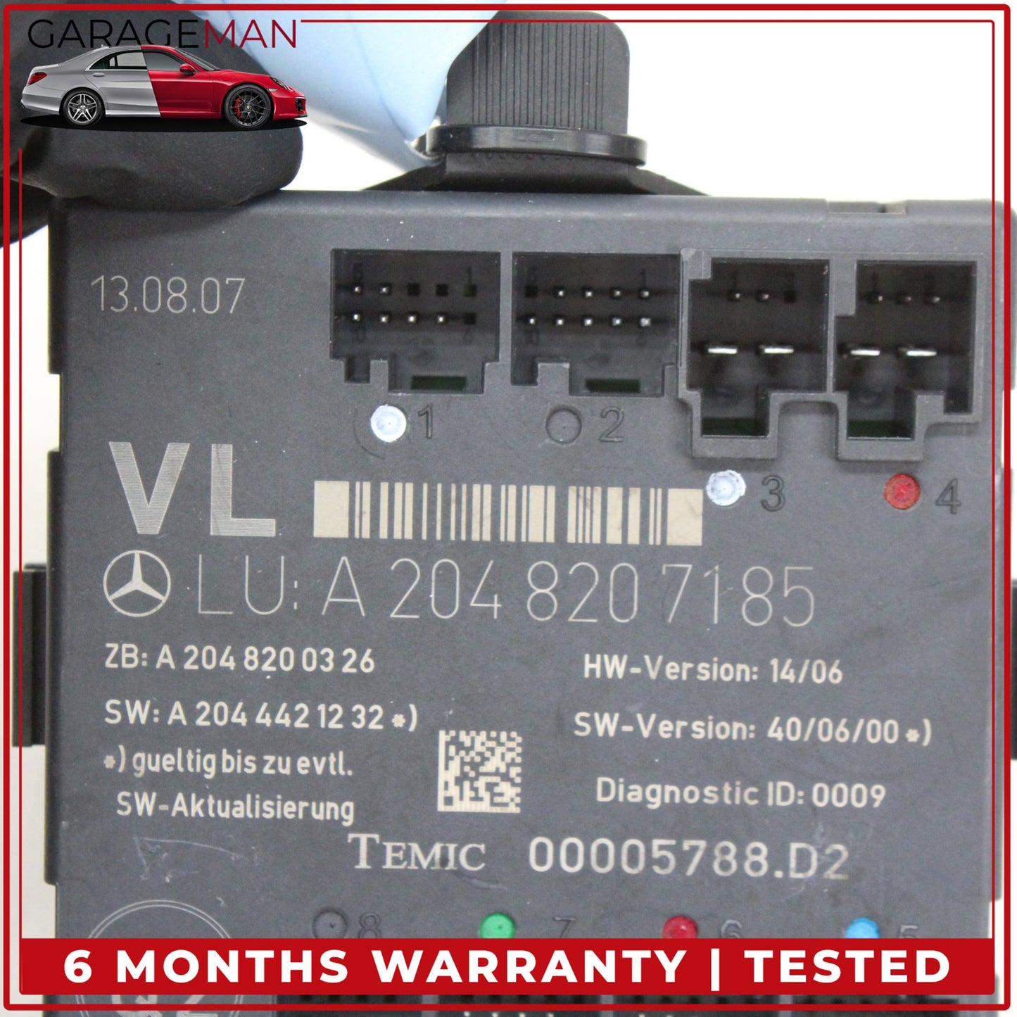 2008-2018 Mercedes-Benz C300 w204 Sedan Front Left Driver Side Door Control Module Unit 2048207185 OEM