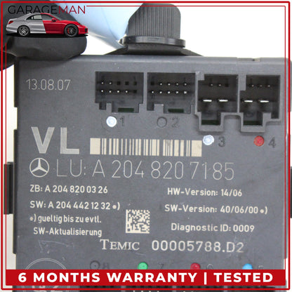 2008-2018 Mercedes-Benz C300 w204 Sedan Front Left Driver Side Door Control Module Unit 2048207185 OEM