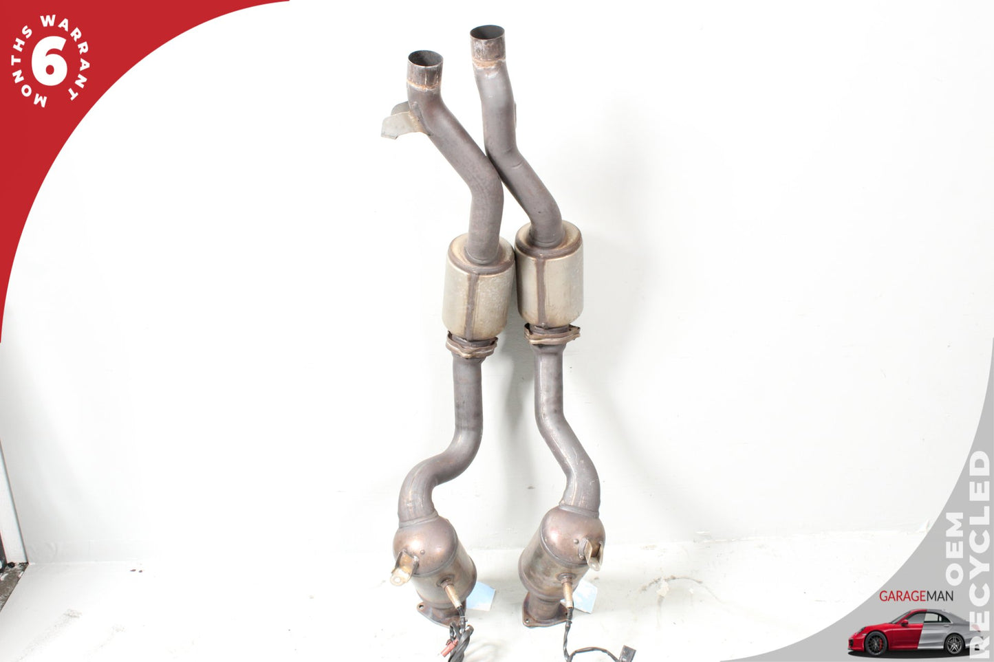 2011-2014 Porsche Cayenne 958 S Hybrid SUV Front & Rear Exhaust Downpipe Set OEM