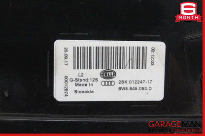 2017-2019 Audi A4 Sedan Rear Left Inner Tail Light 8W5945093D