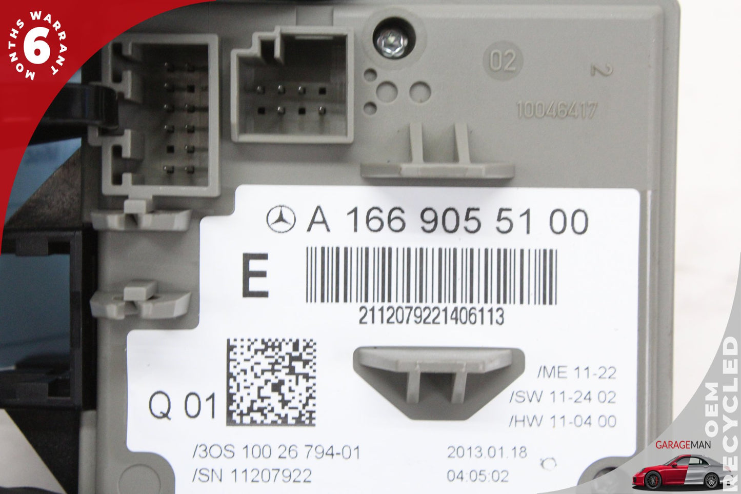 2013-2015 Mercedes-Benz GL450 X166 SUV Ignition Switch Module 1669055100 Genuine