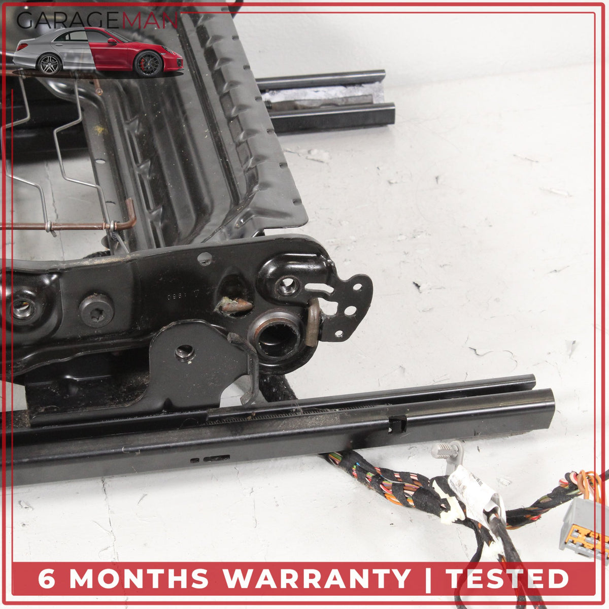 2010-2012 Range Rover L322 Front Left Seat Track Rail Frame w/ Motors OEM