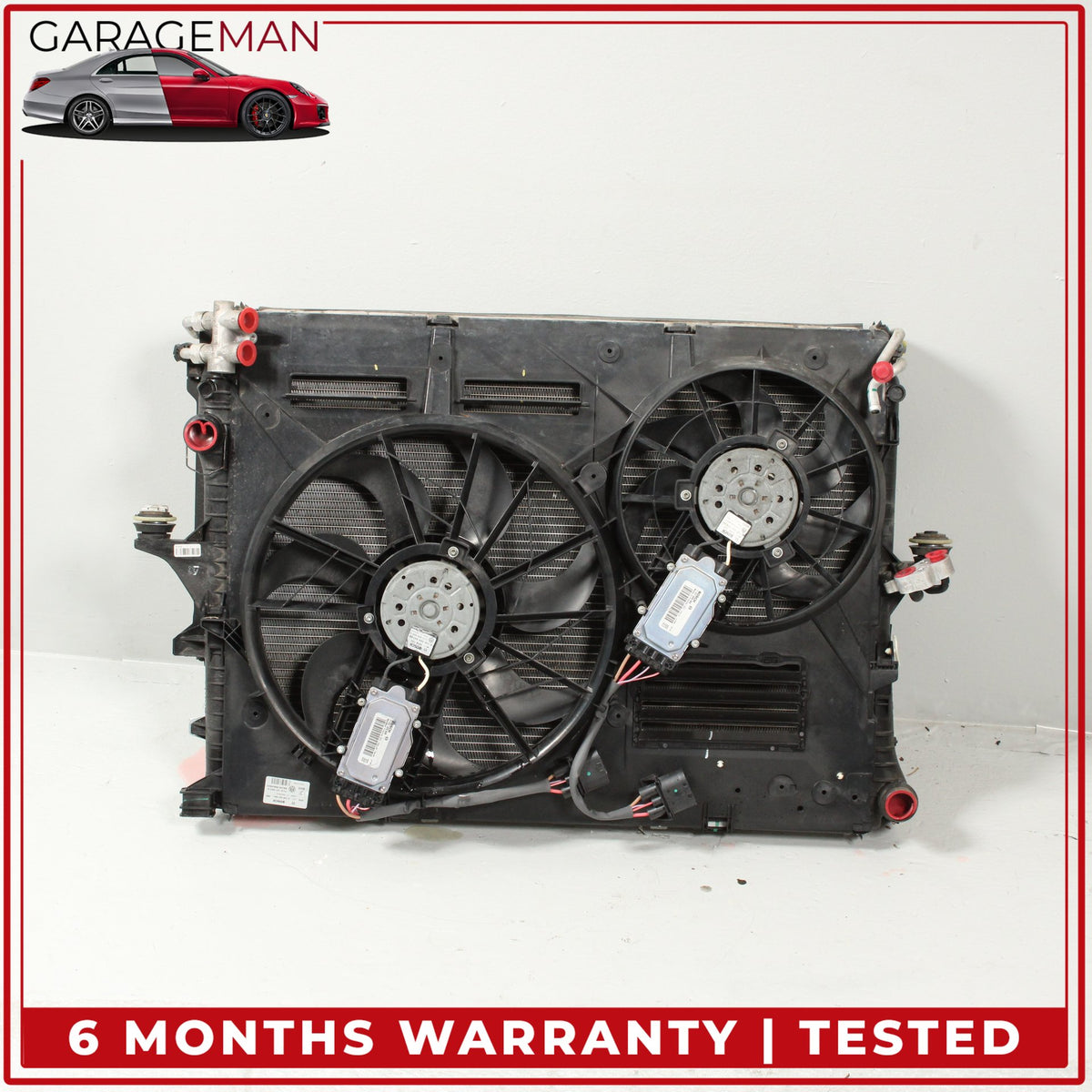 2007-2015 Audi Q7 Engine Cooling Radiator Fan Blade AC Condenser Assembly OEM