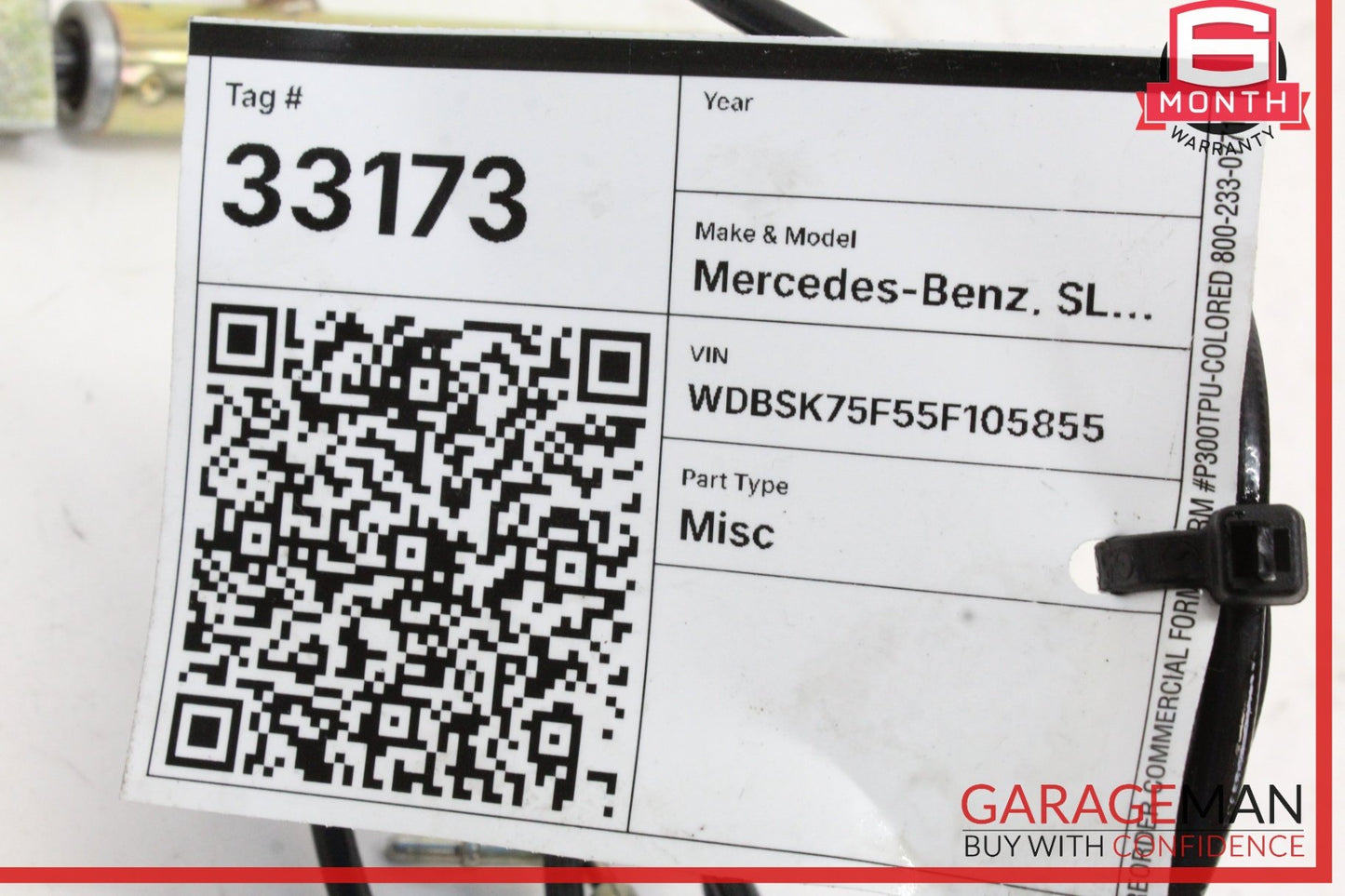 2003-2012 Mercedes-Benz SL500 R230 Left Load Assist Cylinder 2308001472 OEM