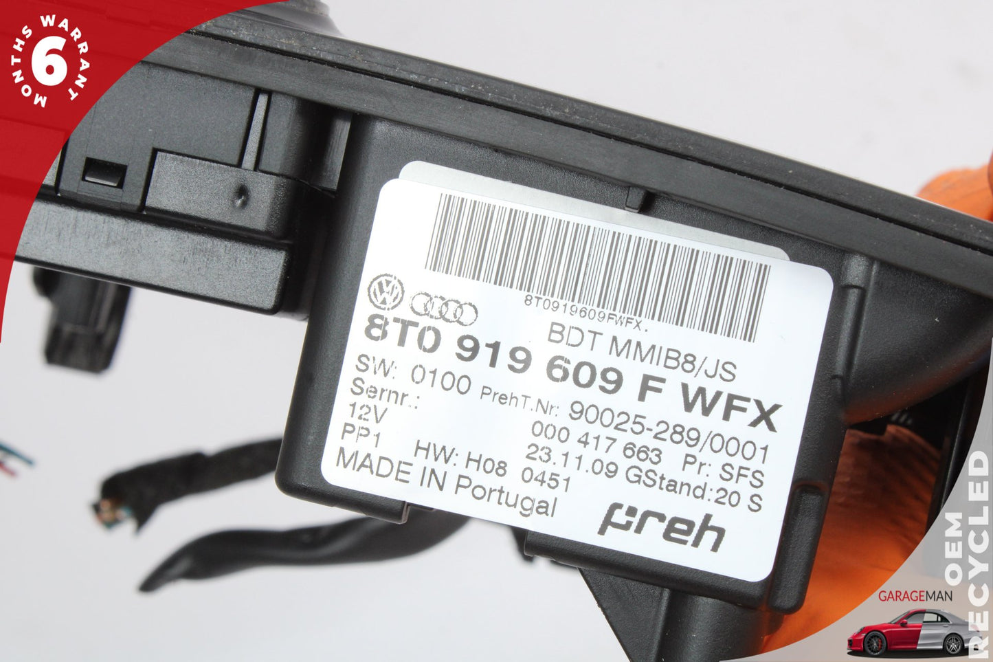 2009-2012 Audi A4 Center Console Multimedia Interface Knob Control Switch 8T0919609F